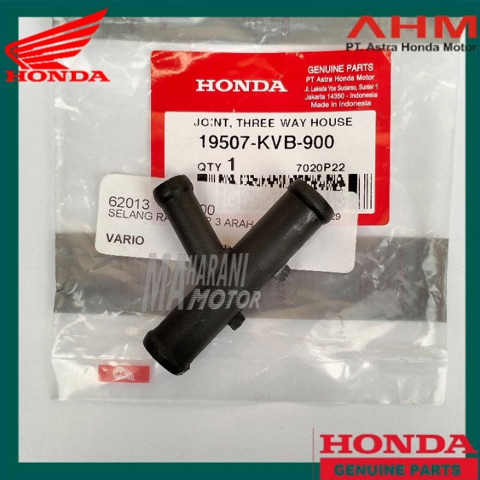 19507KVB900 Selang radiator 3 arah pipa T cabang tiga Vario 110 karbu original AHM