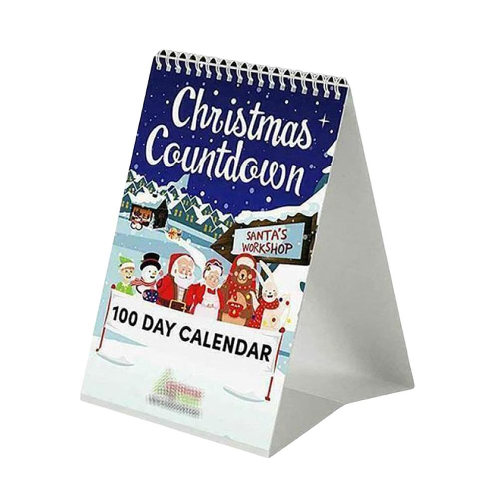 

Christmas Countdown Calendar Cartoon Style Festive Countdown Calendar Interesting Decorations Traditional Calendar for Home Desk