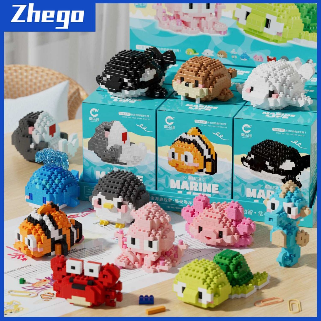 Mainan Anak Laki Laki Karakter Ikan Hewan Gurita Hiu Seri Kehidupan Laut Edukasi Perempuan