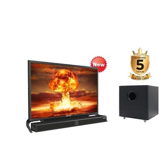 Led Tv 32 Inch Polytron Free SoundBar Type: 32B1550 (Khusus Medan)