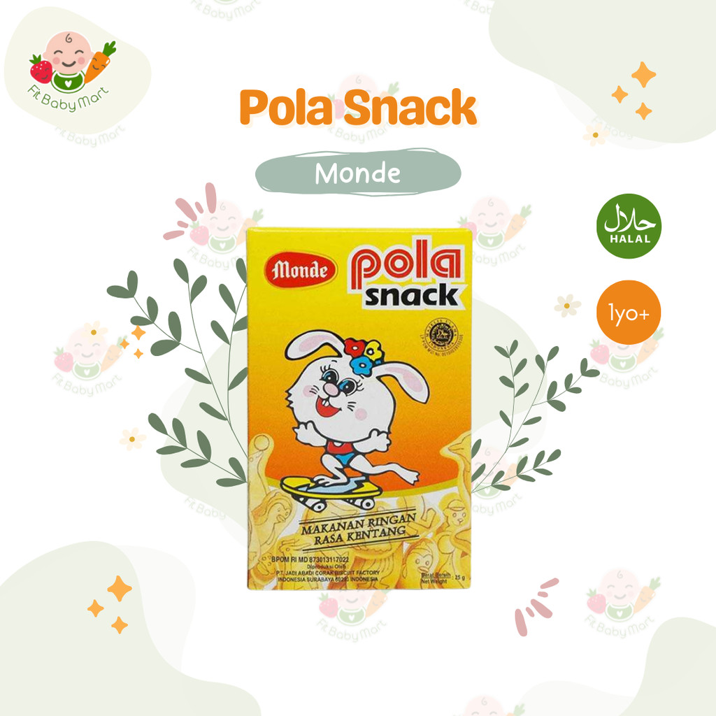 POLA - Snack Cemilan Monde Pola / Biskuit Bayi Anak Rasa Kentang HALAL