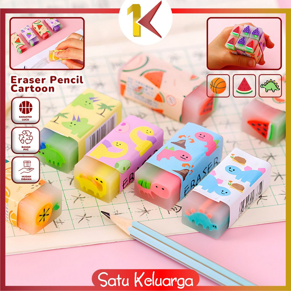 

SK-A74 Penghapus Pensil Karakter Motif Kartun Eraser Pencil Warna Warni Lucu / Alat Tulis Penghapus Karet Perlengkapan Sekolah Anak