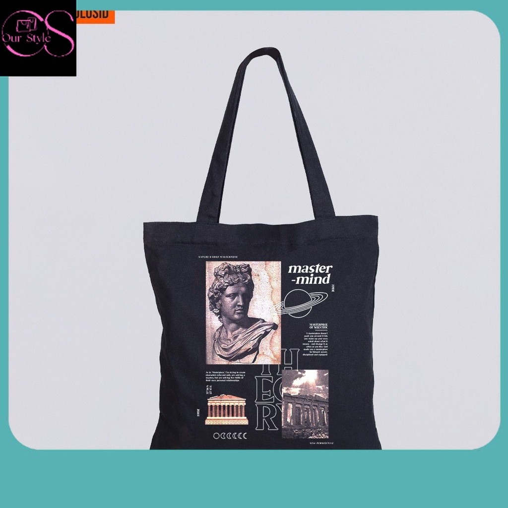 Totebag Terbaru / SWEPO Tas Totebag  Mastermind Series (Ada Resleting)