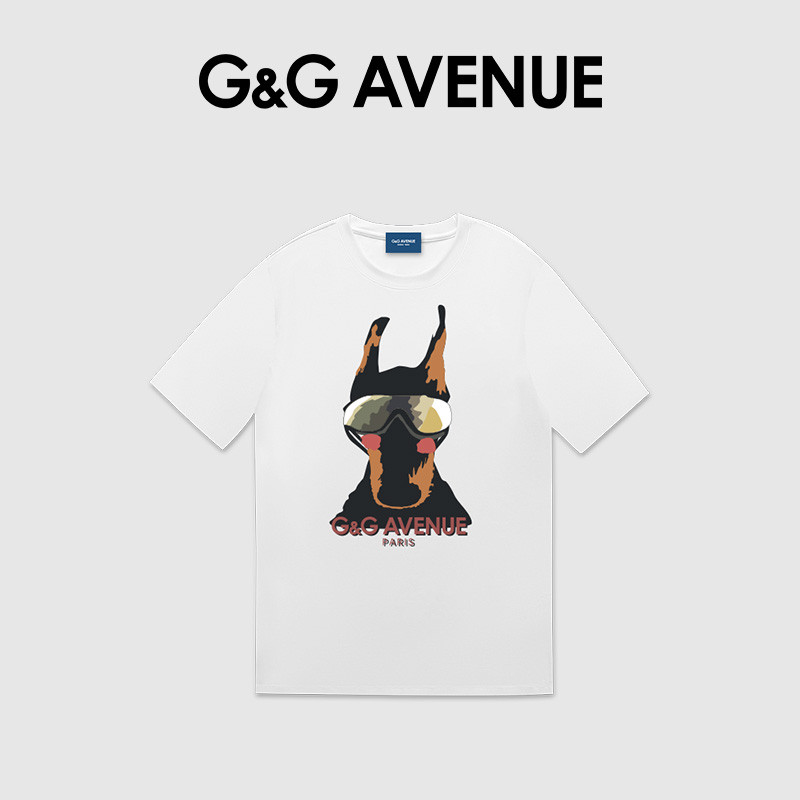 KAOS GUCCI T-Shirt Hitam Pria dan Wanita - Atasan Putih Round Neck yang Fashionable