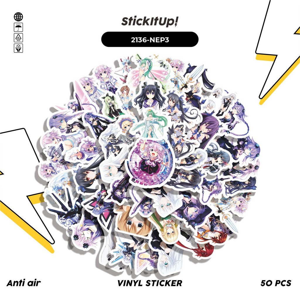 

COD✨ 50 Pcs Stiker GAME SERIES NEPTUNIA UNIVERSE CHARACTER MIX 03 Lucu Anti Air Untuk Dekorasi Notebook Sepeda Skateboard Handphone DIY