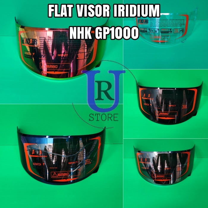 FLAT VISOR IRIDIUM HELM NHK GP 1000 / KACA IRIDIUM HELM NHK GP 1000 / VISOR FLAT IRODIUM NHK GP1000 