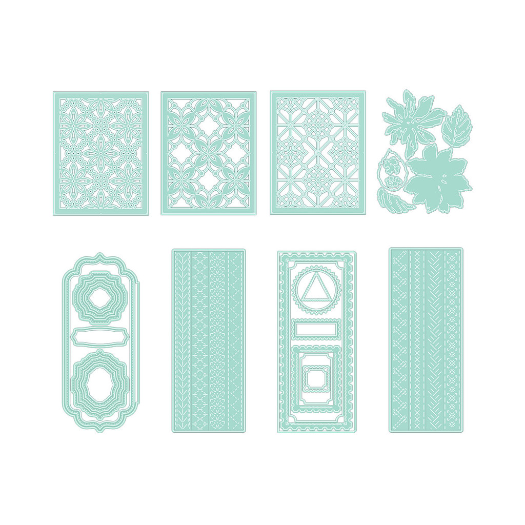 

Flowers Geometric A2 Coverplate Metal Cutting Dies Scrapbook Diary Decoration Embossing Template DIY Greeting Card Handmade 2021