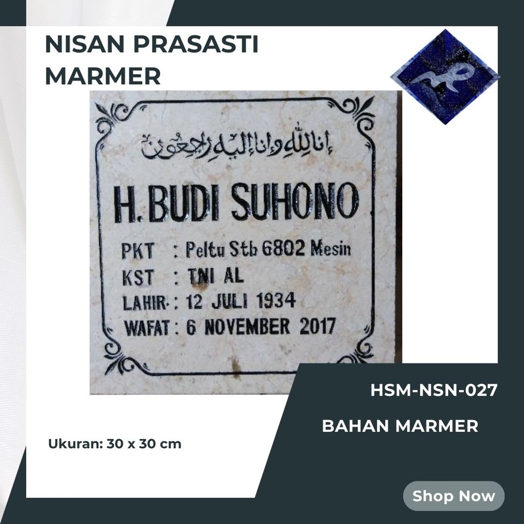 Nisan Prasasti Marmer batu marmer
