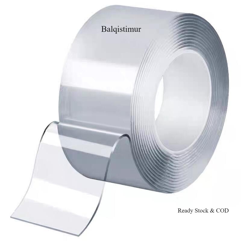 

BALQIS DOUBLE TAPE NANO SELOTIP BENING 2 SISI SERBAGUNA 1M, 3M, & 5M KEREN