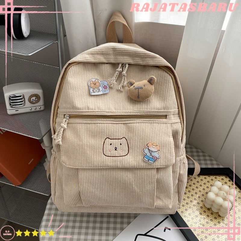 TAS RANSEL BACKPACK UNISEX PRIA WANITA FASHION KOREA IMPORT 7011 ANTI AIR SEKOLAH KULIAH KERJA TERBA