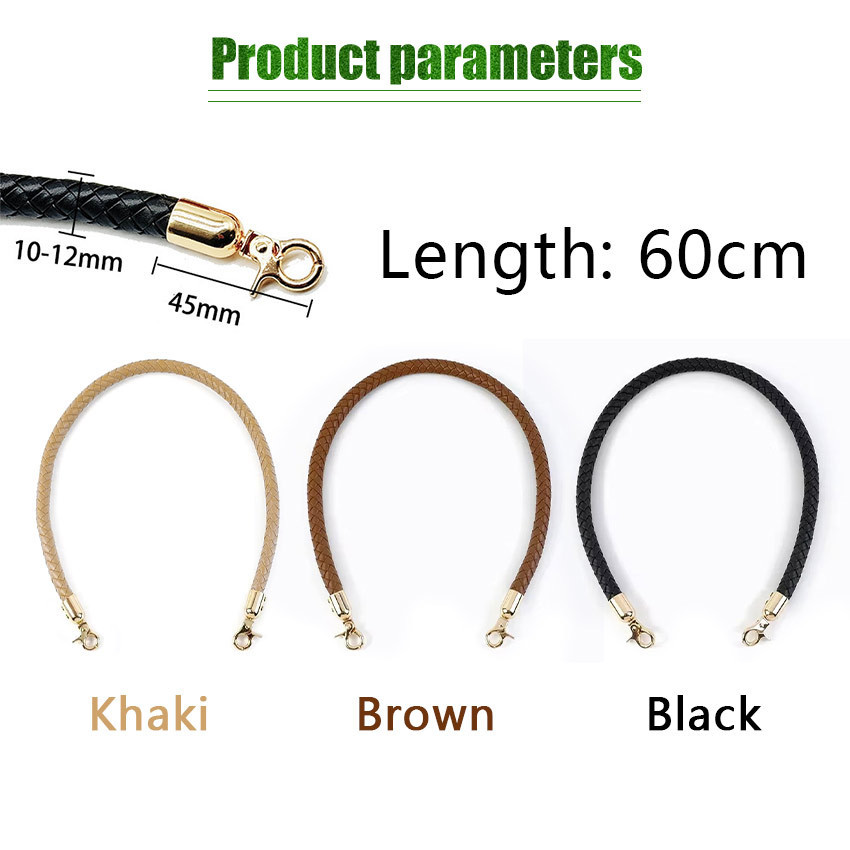 Gagang tas kepang rajut kulit ukuran 60cm - Handle tas rajut kulit - Tali Tas Kepang