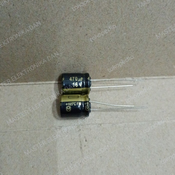 Part 6776 kapasitor elco 470uf 470 uf 16v panasonic fm high audio grade