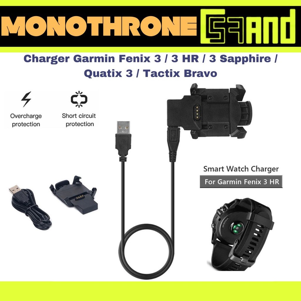 Kabel Charger Garmin Fenix 3 HR 3 Sapphire Garmin Quatix 3 Tactix Bravo