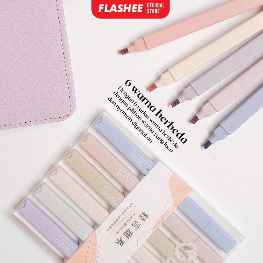

Spidol Warna Pastel Highlighter Pastel 2 Sisi Marker Dual Double Aestetik Korea 2in1 Sketch Marker