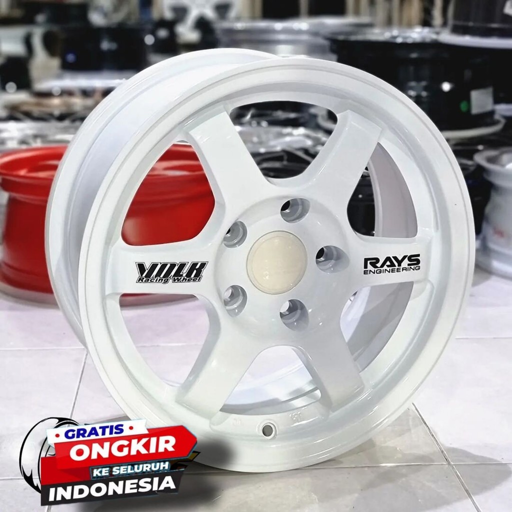 promo_spsial Velg TE37 Ring 15 Putih Mobil Ertiga Innova Terios Brv Xover Dll