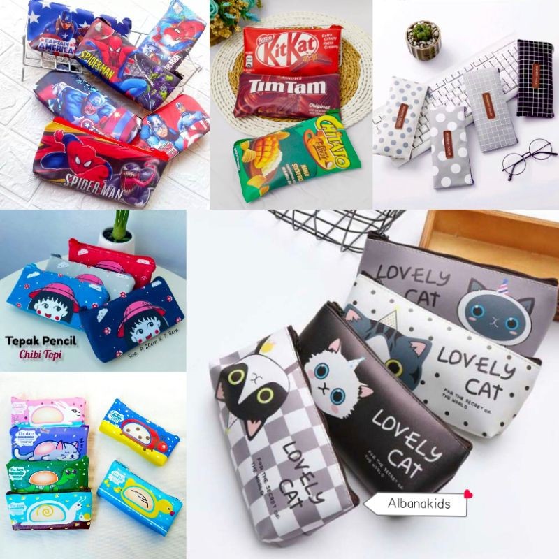 

(1Pak) 12pcs Tepak Pensil Pouch Kaktus Kuromi Free Plastik Opp