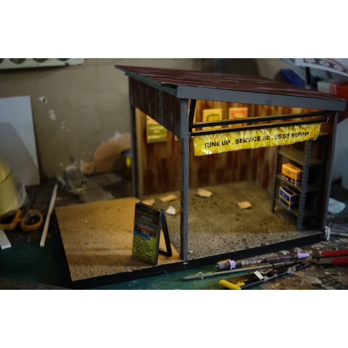"Anh.S" -  TERMURAH miniatur diorama bengkel skala 1:10 untuk RC wpl d12