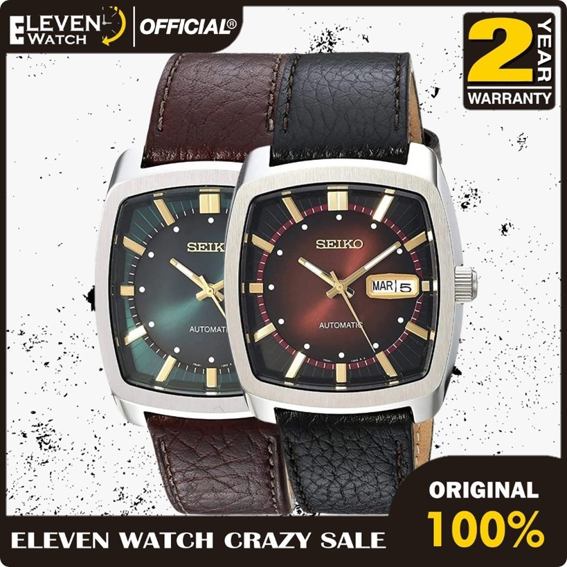 [Promo] Jam Tangan Pria Seiko SNKP25 / SNKP27 Recraft Automatic Leather Strap Original Garansi 2 Tah