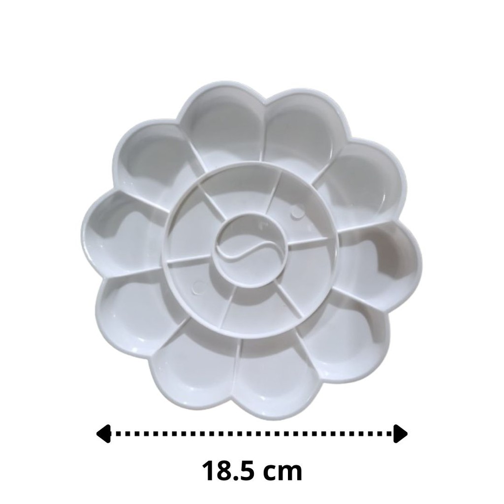 

PALET PLASTIK BENTUK BUNGA DIAMETER 18.5CM - BALI ART SUPPLIES