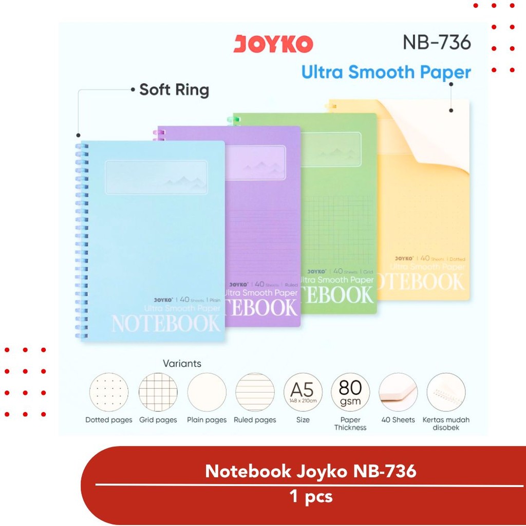 

Buku Tulis Catatan Bergaris Ruled Notebook Joyko NB-736 A5