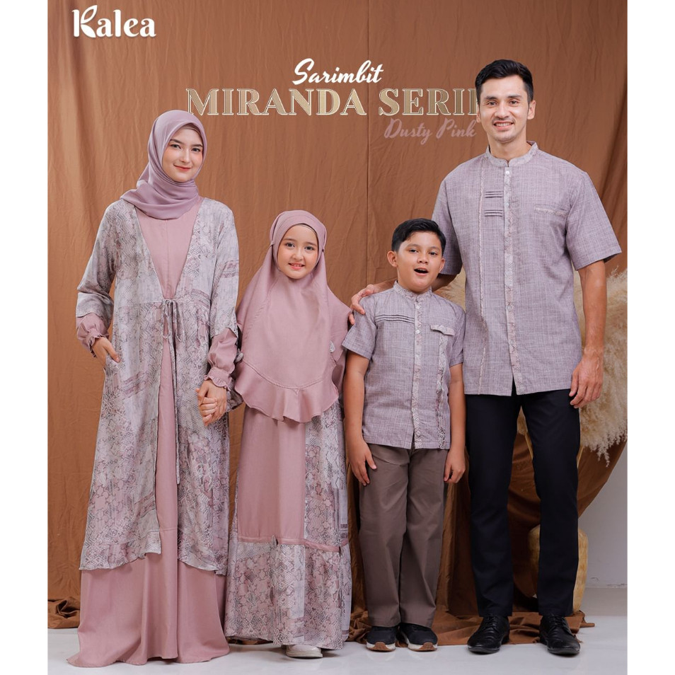 Baju Lebaran Keluarga, Baju Sarimbit Keluarga Motif Lebaran, SERIES 01 DUSTY PINK