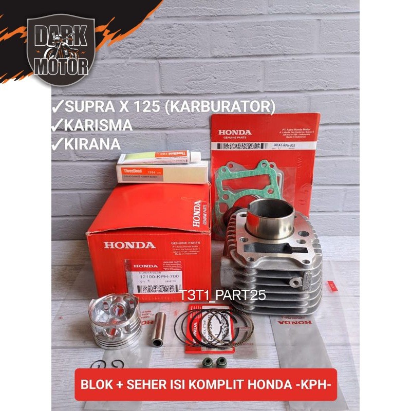 Blok + seher isi komplit (KPH) Supra x 125 lama karbu/karisma/kirana