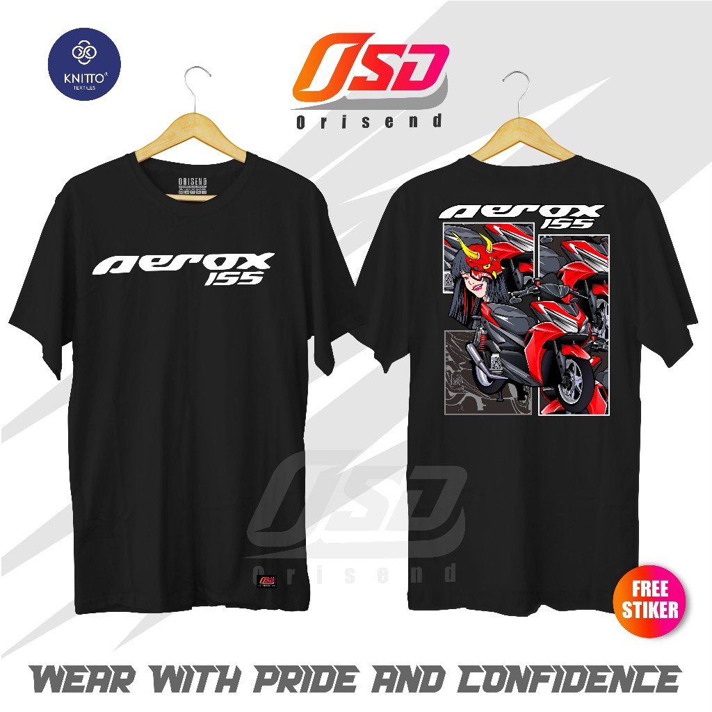 KAOS KOMUNITAS YAMAHA AEROX 155 CC KATUN COMBED   SUNMORI D1