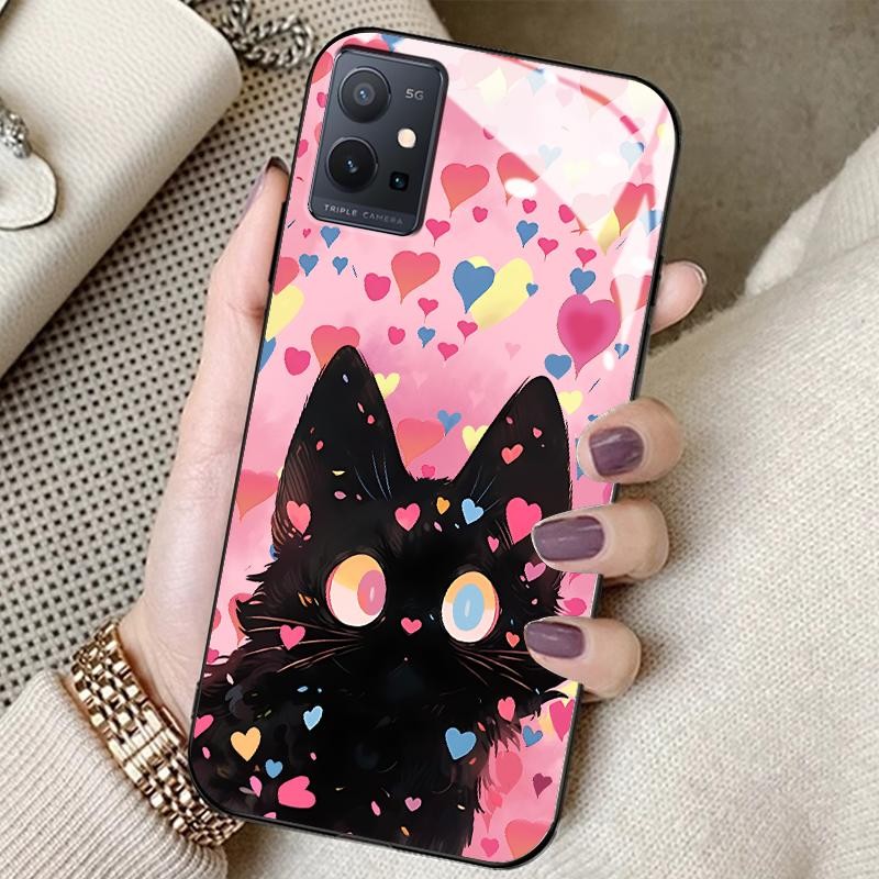 Casing Kaca Keras For Vivo T1 5G T1x 4G T2 4G T3 U10 U3x U20 U3 X50 Lite Z1 Z1i Z1 Lite Z1x Z3x Z5i 