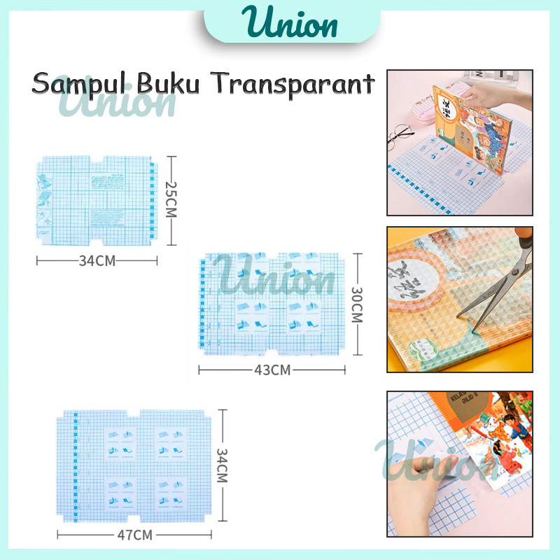 

ABS Stiker Sampul Buku Bening Isi 10 Lembar Self Adhesive Book Cover Waterproof Sticker