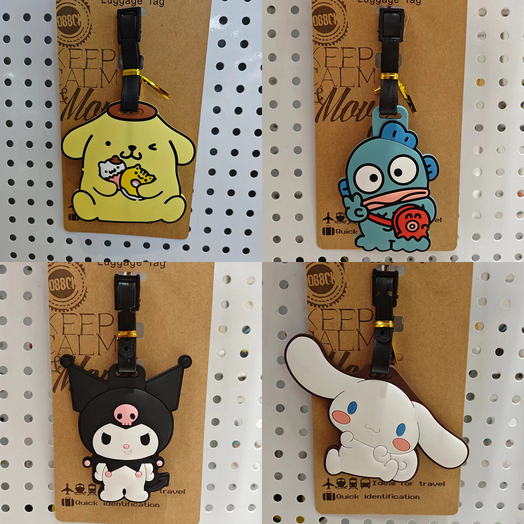 

Travel Accessories Luggage Tag Sanrio Cartoon Pom Pom Purin cinnamoroll Suitcase Portable Label Wholesale