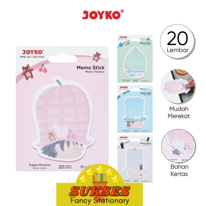 

Memo Stick Memo Tempel Sticky Note Kertas Joyko MMS-36 Hat Man