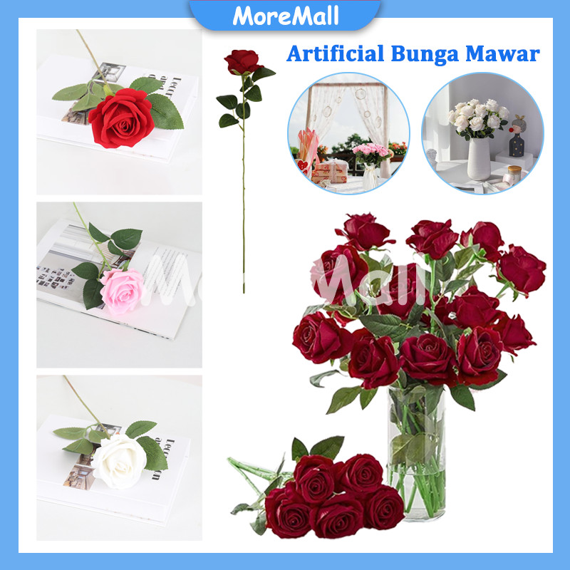 Bunga Hias / Artificial Bunga Mawar 1 Tangkai