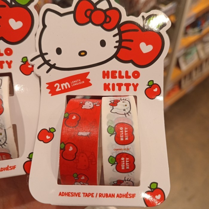 

MINISO Hello Kitty Apple 2-Roll Adhesive Tape - Tape Perekat Cantik - Lem