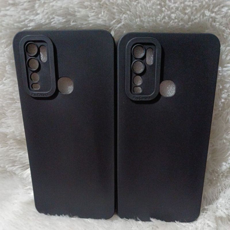 SoftCase Pro Camera Black Hitam Vivo Y30/Y50 Silicone Case Macaron Pelindung Cover Belakang Hp