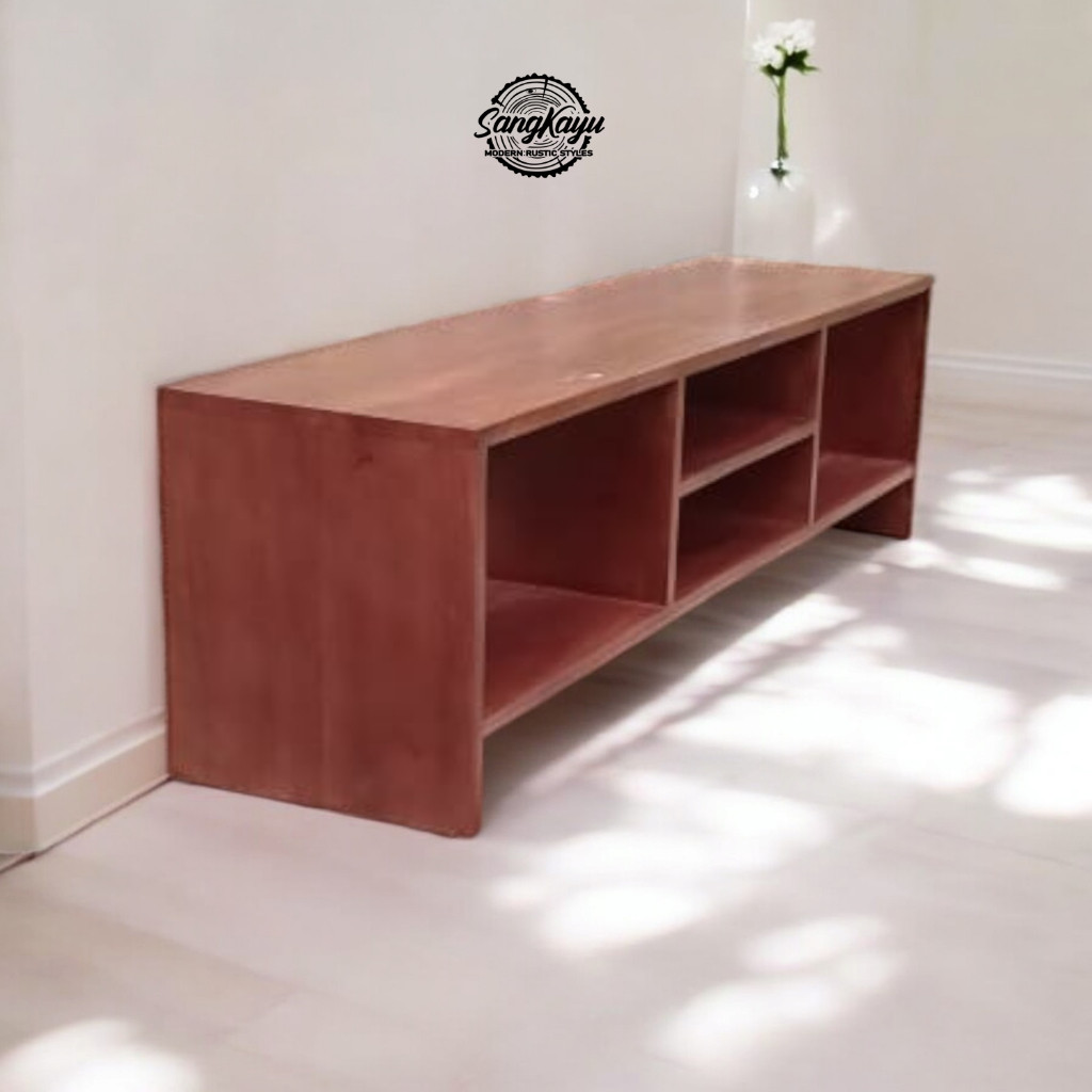 SangKayu Rak TV Minimalis Modern Meja TV Kayu Asli Bufet TV Table Stand / Meja TV Minimalis Modern /