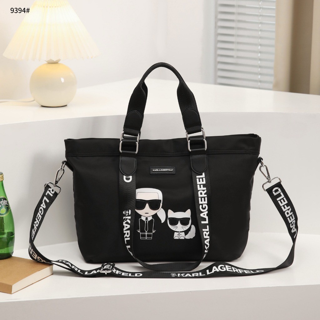 Tas Wanita #9394 Canvas Nylon Tote Bag Branded Import