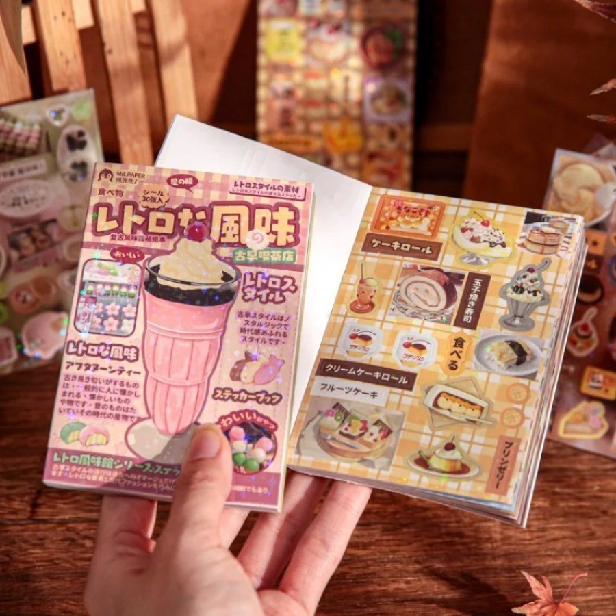 

30 Lembar Kawaii Jepang Kuno Showa Gaya Die-Cutting Sticker Telepon Kamera Jurnal Kartu Pos Buku Bahan Dekorasi Latar Belakang DIY Scrapbook Hadiah Ulang Tahun Mahasiswa