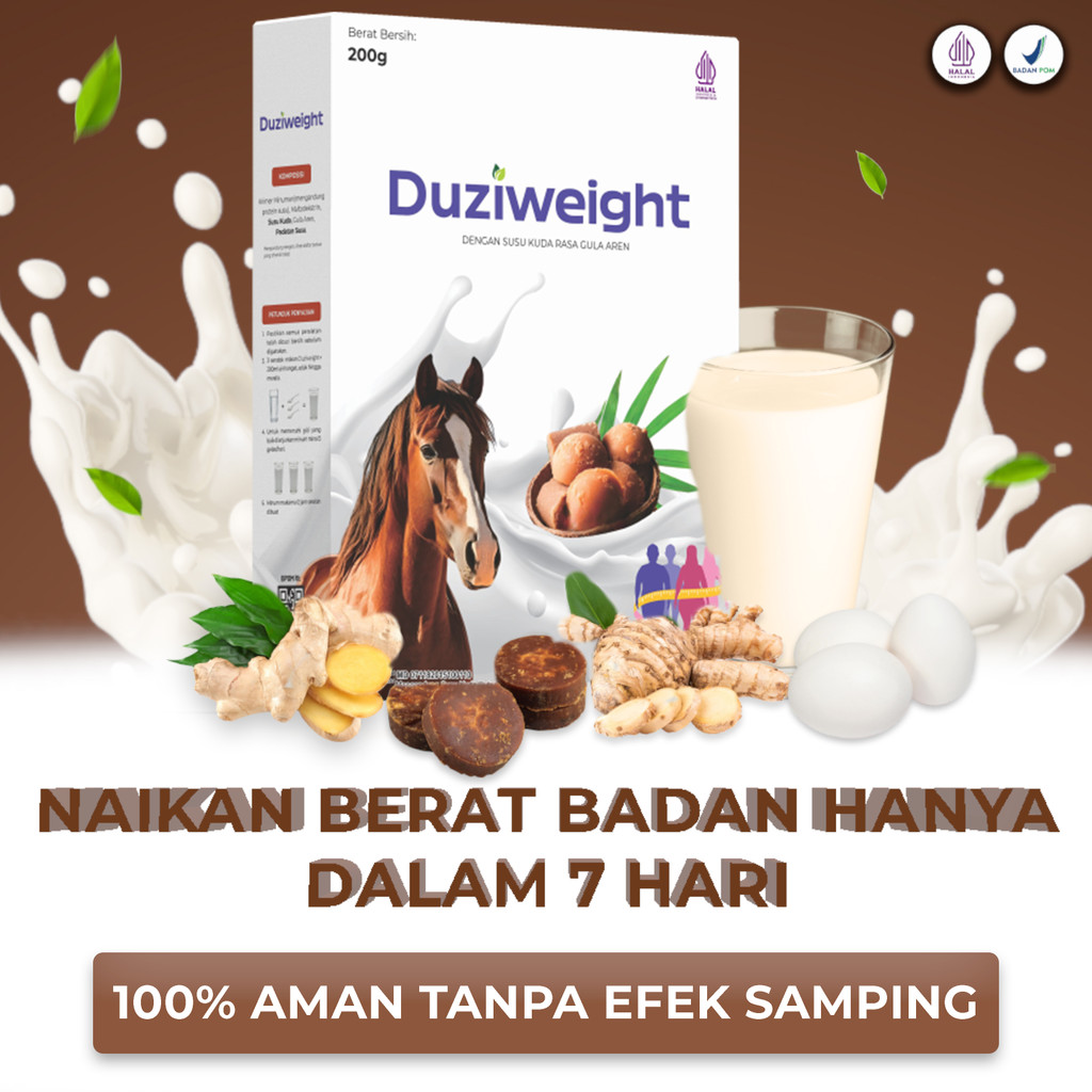 

Duzi Weight - Susu Kuda Penambah Berat Badan 200gr Peningkat Nafsu Makan
