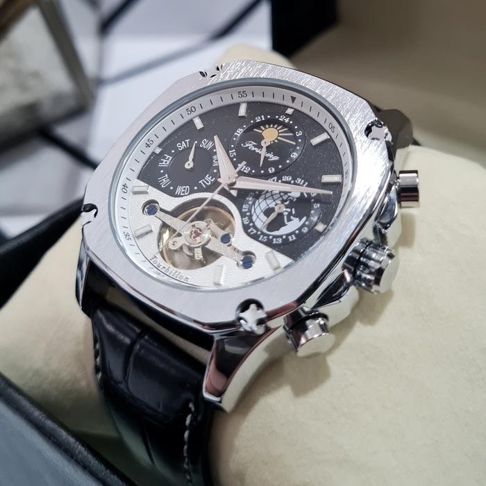 Jam Tangan Pria Original FORSINING Aristocrat Automatic Otomatis Mechanical Mekanik Tourbillon Multi