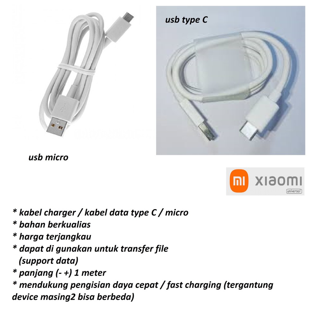 Usb C & micro kabel charger xiaomi Mi max 1 - Mi max 2 (MDE40/MDI40) - Mi max 3 - Mi max 4 - Mi max 