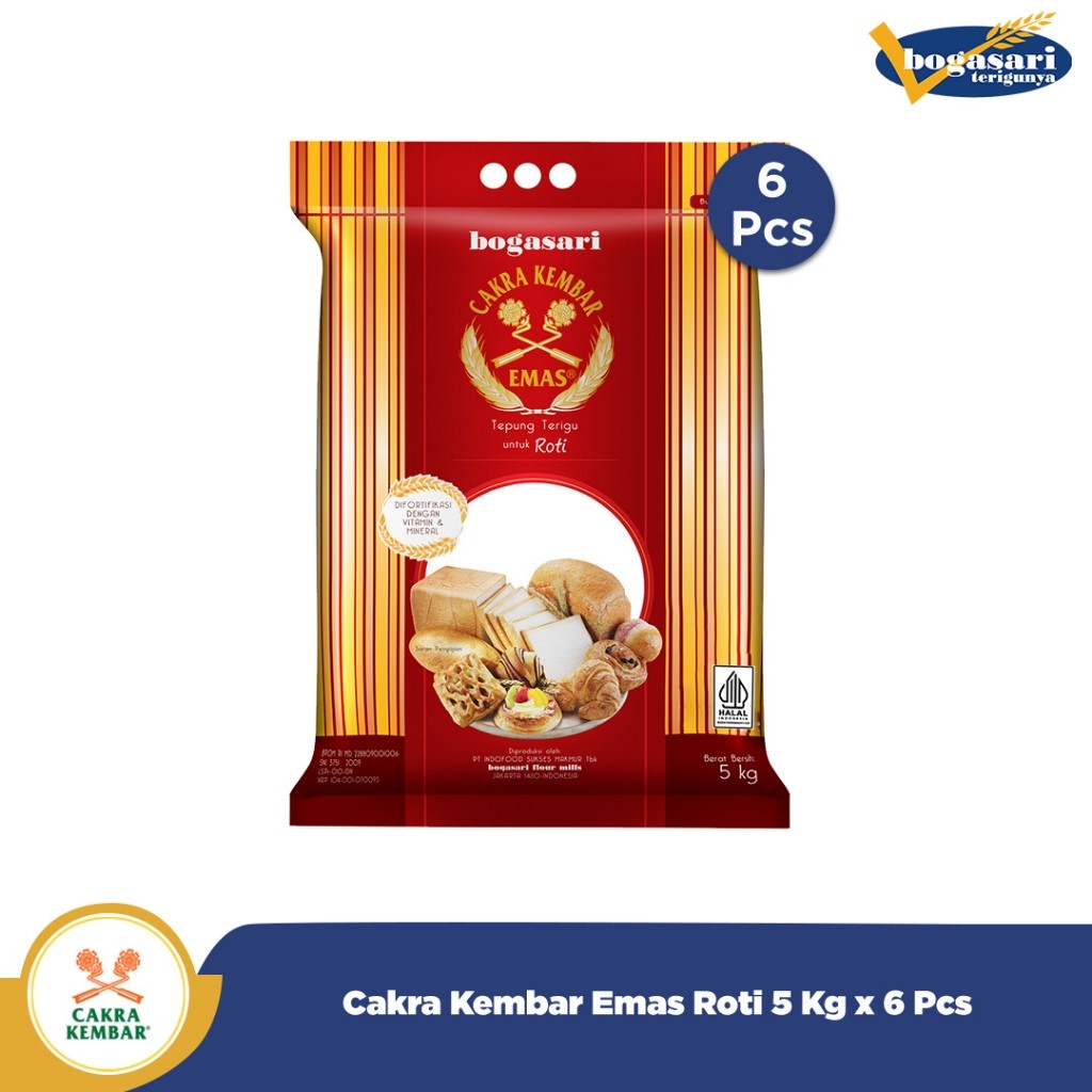 

CTN - Bogasari Cakra Kembar Emas Roti 5 Kg