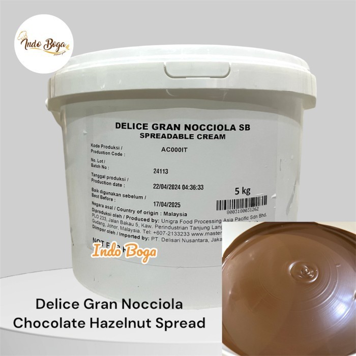 

Delice Gran Nocciola chocolate hazelnut spread 5 kg