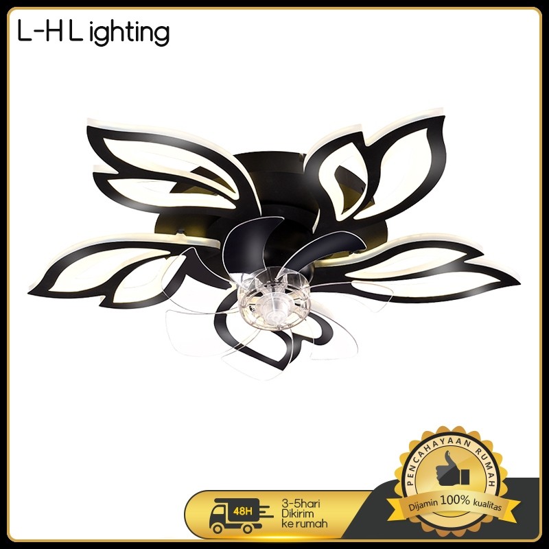 LH Lighting -Lampu kipas kamar tidur lampu kipas langit-langit baru 2024 lampu ruang tamu baru lampu