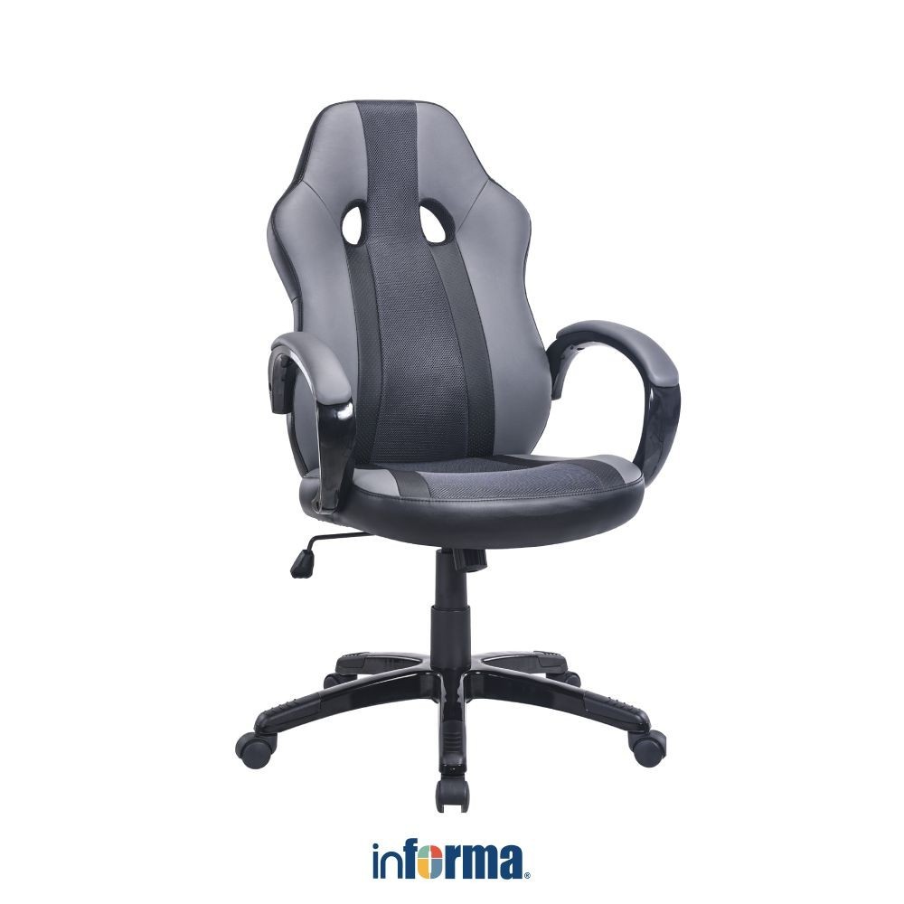 

Informa Uriko Kursi Gaming - Abu-Abu Gaming Chair Tempat Duduk Bermain Game Profesional Kursi Komputer