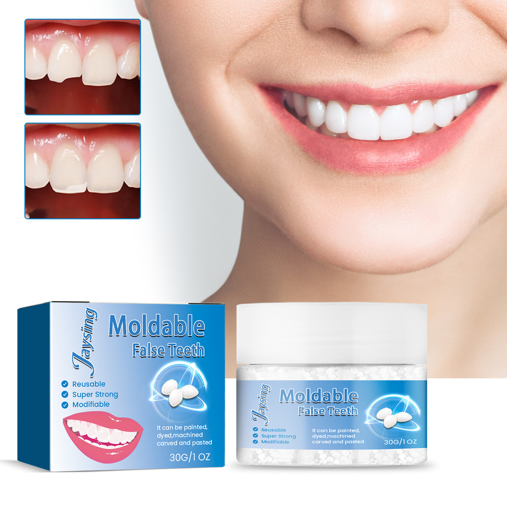 Gel Gigi Halloween Pengisi Gigi jaysuing Gel Perbaikan Sementara Gigi Pesta Palsu Pembentukan Jahita