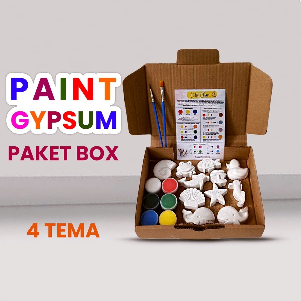 

Patung Lukis Gypsum Hewan Laut / Sea World Series DIY Mewarnai mainan 11 Pc Patung Gypsum 6Pc Cat