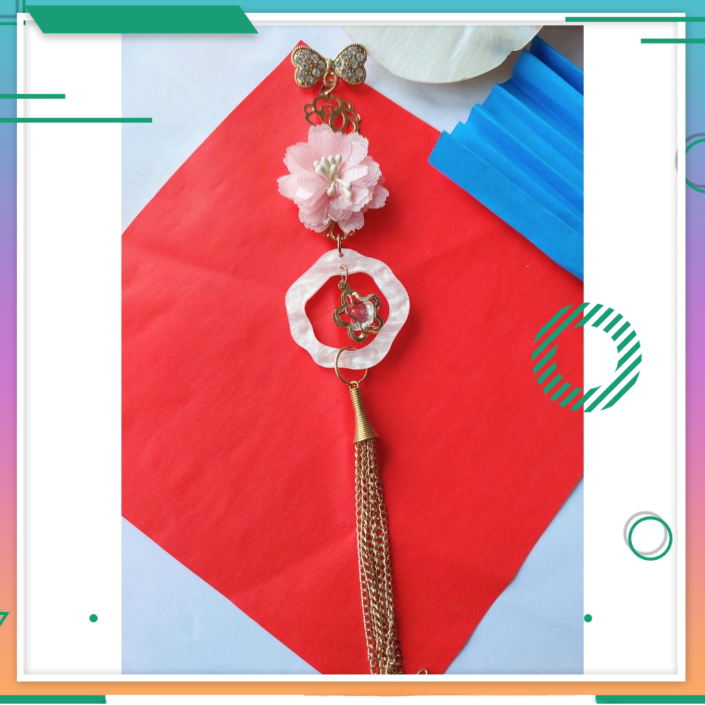 Bros Dagu Mewah - Aksesoris Jilbab Panjang Juntai/Jurai Kekinian