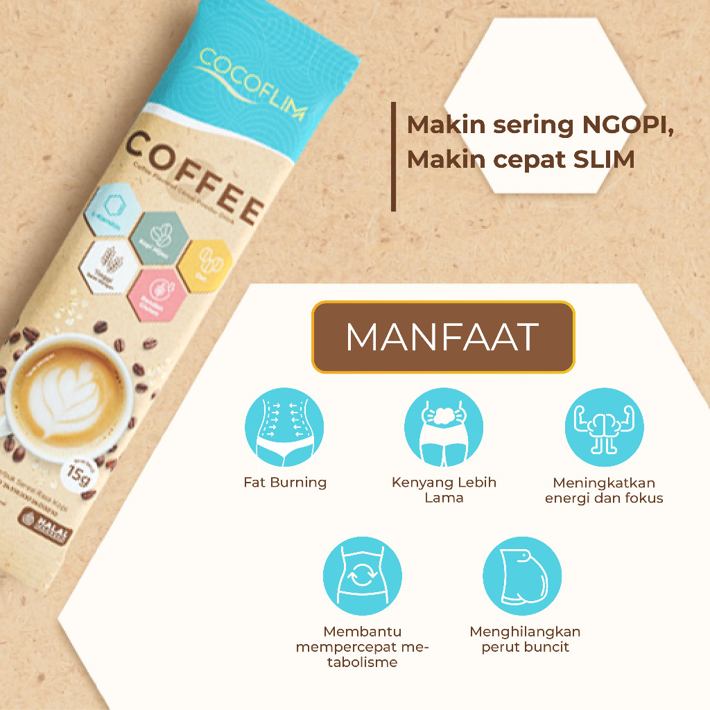 

JAMIN MURAH !!!Cocoflim Coffee Latte 1 Box Isi 15 Sachet | Minuman Rasa Kopi | Makin sering NGOPI, Makin cepat SLIM(BISA LANGSUNG ORDER)