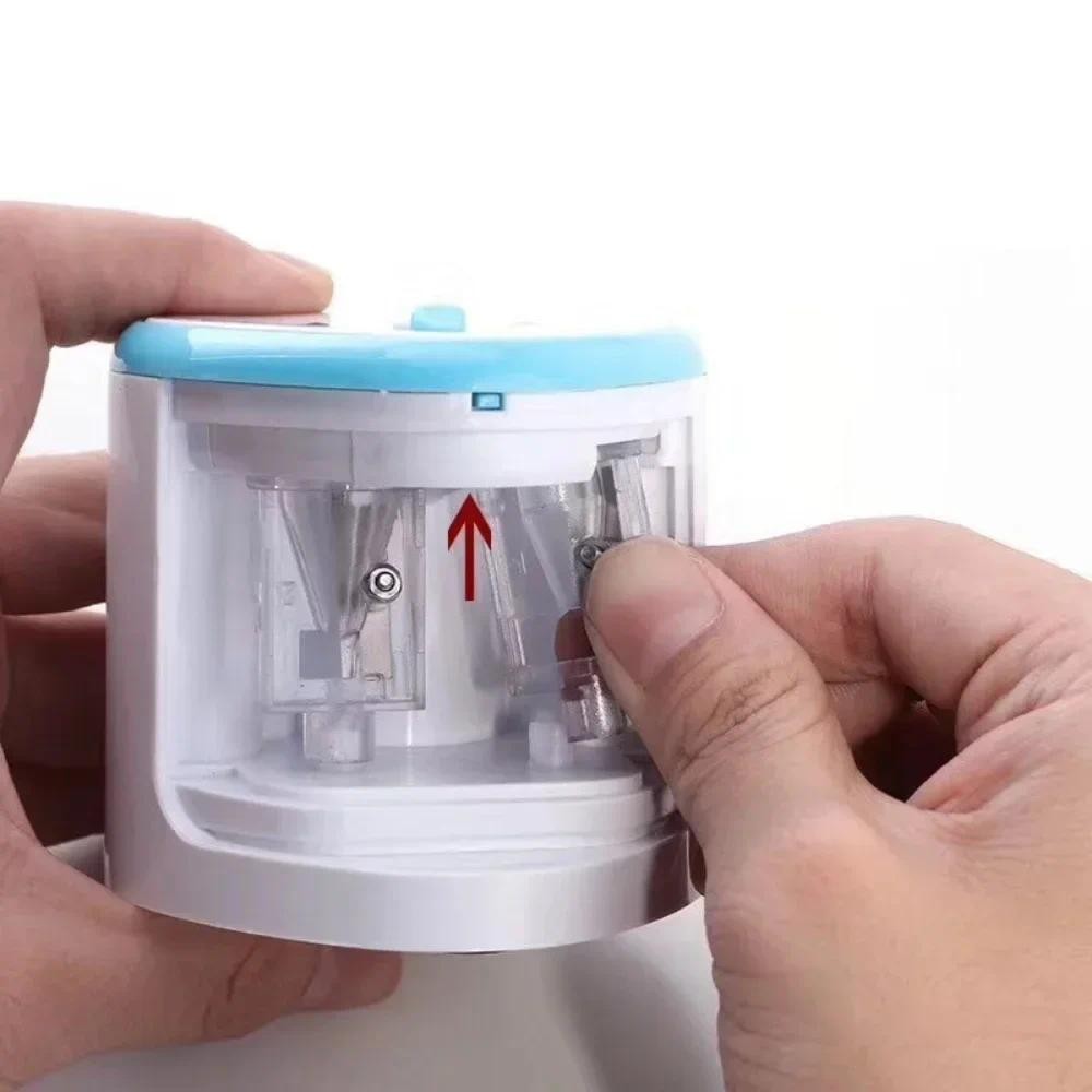 

Automatic Dual-hole Electric Pencil Sharpener for Students Writing Stationery Efficient Pencil Shaver