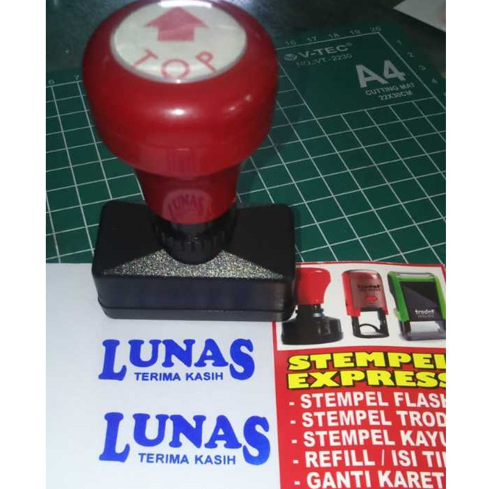 

STEMPEL LUNAS CUSTOM UKURAN 4 CM X 1,5 CMCO